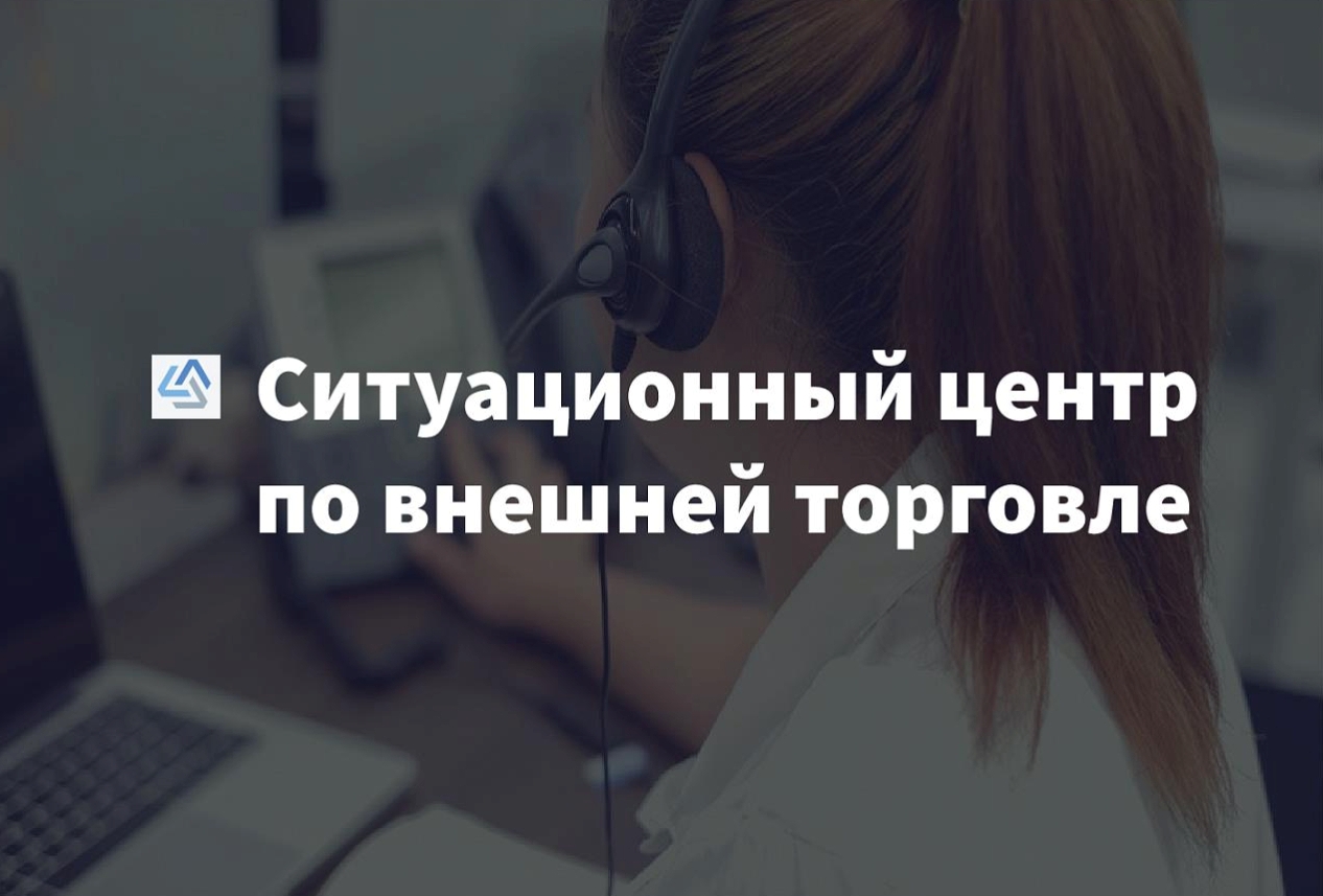 Создан Ситуационный центр по вопросам внешнеторговой деятельности