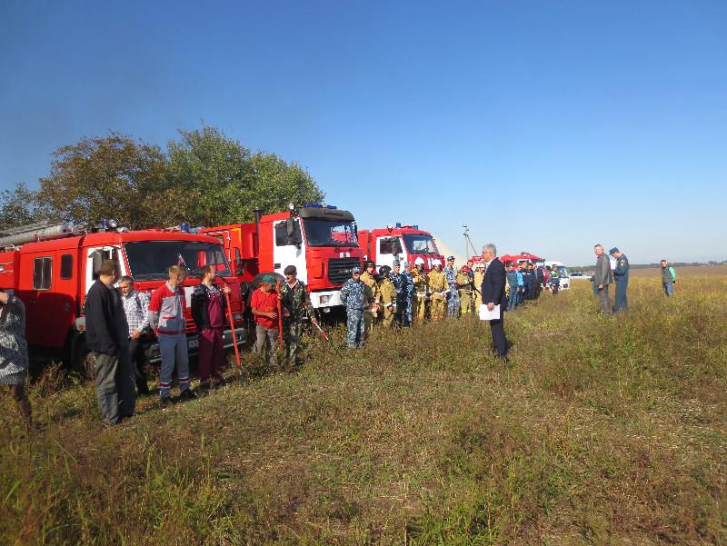 Учебное возгорание в Усть-Лабинском районе