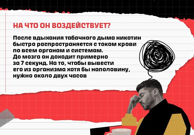 Никотин - это вредно.  А что именно происходит с организмом?